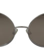 Dolce & Gabbana Silver Plated Round Gray Le nses Women Sunglasses