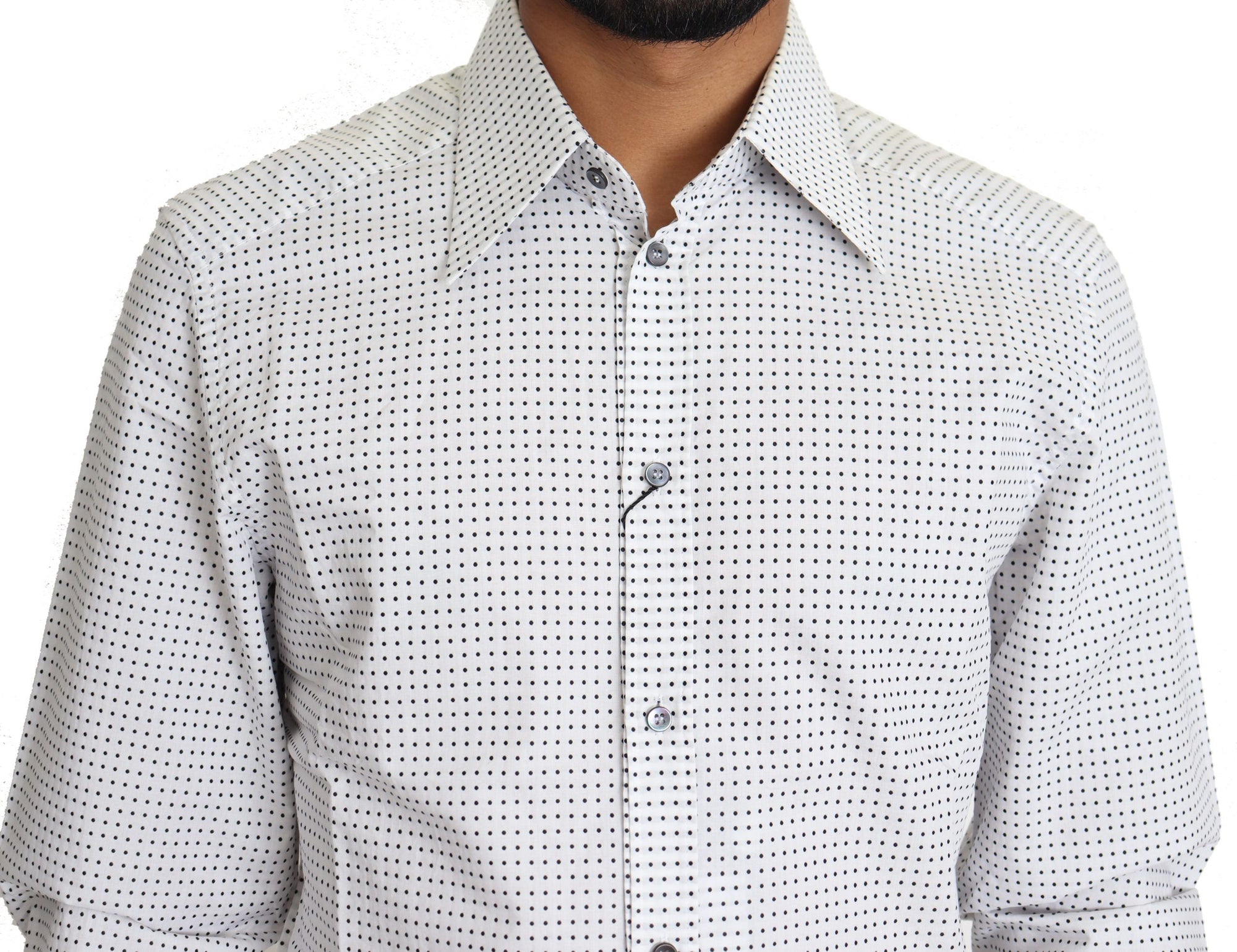 Chemise élégante à pois coupe slim Dolce &amp; Gabbana