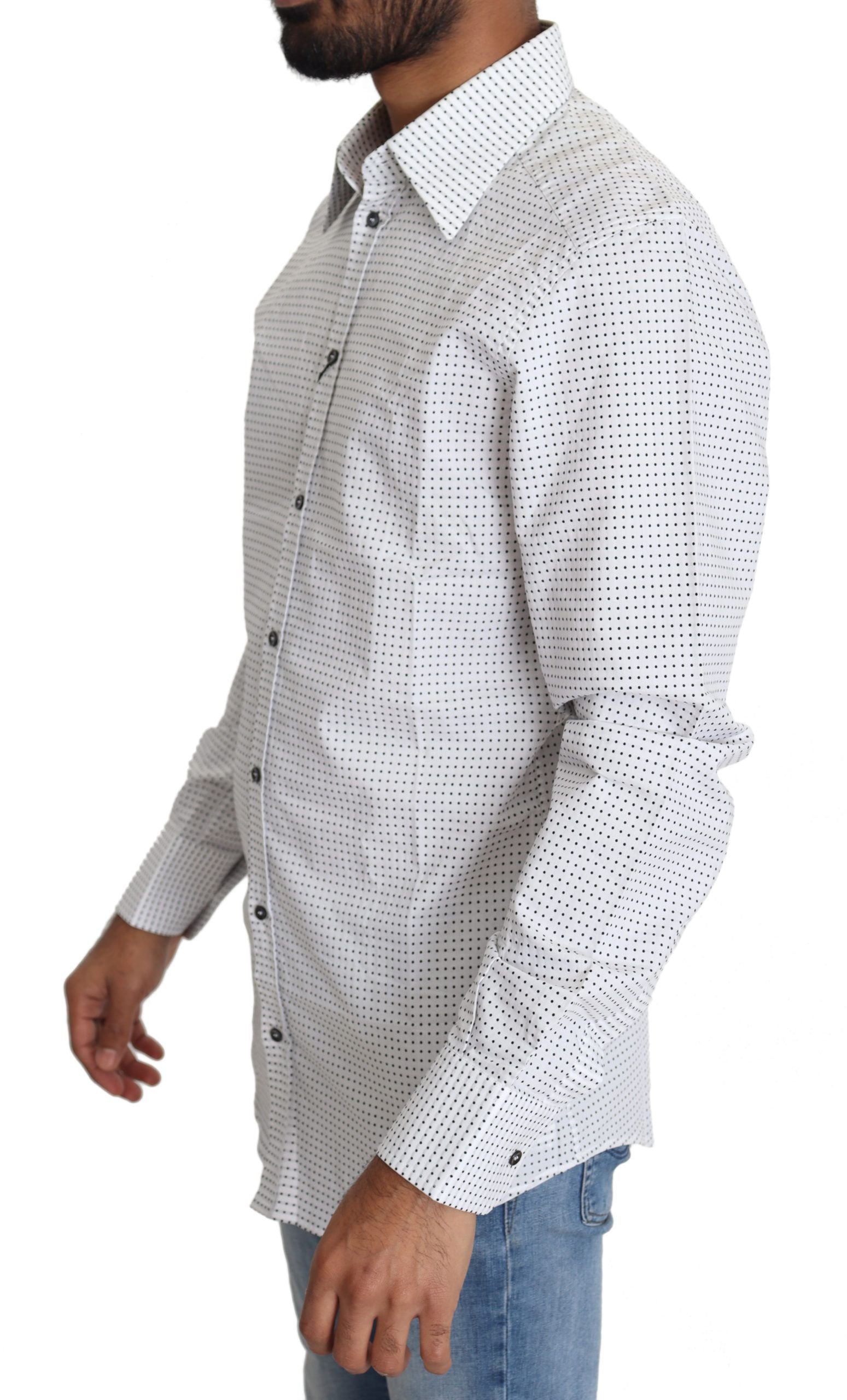 Chemise élégante à pois coupe slim Dolce &amp; Gabbana
