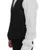 Dolce & Gabbana Black Wool Logo Dress Gilet Vest