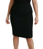 Dolce & Gabbana Black Floral Lace Sheath Gown Dress