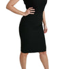 Dolce & Gabbana Black Floral Lace Sheath Gown Dress