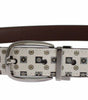 Dolce &amp; Gabbana Elegant Baroque Silk Tie &amp; Leather Belt Set