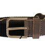 Dolce & Gabbana Brown Leather Logo Cintura Gürtel Belt