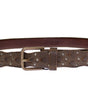 Dolce & Gabbana Brown Leather Logo Cintura Gürtel Belt