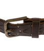 Dolce & Gabbana Brown Leather Logo Cintura Gürtel Belt