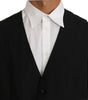 Dolce & Gabbana Black Solid Wool Silk Vest