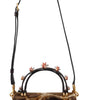 Dolce & Gabbana Elegant Giraffe Pattern Welcome Bag with Gold Accents