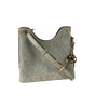 Michael Kors Joan Large Perforated Suede Leather Slouchy Messenger Handbag (Army Green)