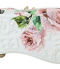 Dolce & Gabbana White Leather Crystal Roses Floral Sneakers Shoes