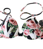 Dolce & Gabbana Chic Rose Print Bikini Top for Elegant Beach Days