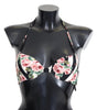Haut de bikini élégant à imprimé roses Dolce & Gabbana