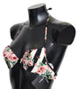 Haut de bikini élégant à imprimé roses Dolce & Gabbana
