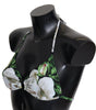 Haut de bikini à imprimé floral Dolce & Gabbana avec fermoir à logo