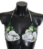 Haut de bikini à imprimé floral Dolce & Gabbana avec fermoir à logo