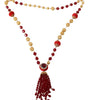 Dolce & Gabbana Elegant Red Crystal Gold-Plated Necklace