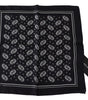Dolce & Gabbana Black Patterned Square Scarf  Silk  Handkerchief