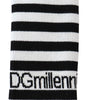 Dolce & Gabbana Black White Wool DGMillennials Wristband Wrap