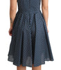 Dolce & Gabbana Blue Dotted Cotton A-Line Gown Dress