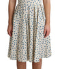 Dolce & Gabbana Beige Dotted Cotton A-Line Gown Dress
