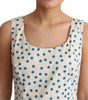 Dolce & Gabbana Beige Dotted Cotton A-Line Gown Dress