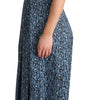 Dolce & Gabbana Blue Heart Cotton A-Line Stretch Dress