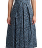 Dolce & Gabbana Blue Heart Cotton A-Line Stretch Dress