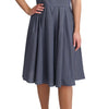 Dolce & Gabbana Blue Polka Cotton A-Line Stretch Dress
