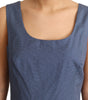 Dolce & Gabbana Blue Polka Cotton A-Line Stretch Dress