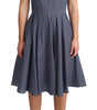 Dolce & Gabbana Blue Polka Cotton A-Line Stretch Dress