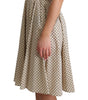 Dolce & Gabbana Beige Polka Dotted Cotton A-Line Dress