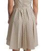 Dolce & Gabbana Beige Polka Dotted Cotton A-Line Dress
