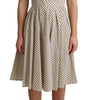 Dolce & Gabbana Beige Polka Dotted Cotton A-Line Dress