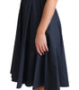 Dolce & Gabbana Blue Polka Dotted Cotton A-Line Dress
