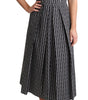 Dolce & Gabbana Black White Pattern Cotton A-Line Dress
