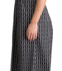 Dolce & Gabbana Black White Pattern Cotton A-Line Dress