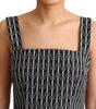 Dolce & Gabbana Black White Pattern Cotton A-Line Dress
