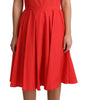 Dolce & Gabbana Red Polka Dotted Cotton A-Line  Dress