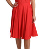 Dolce & Gabbana Red Polka Dotted Cotton A-Line  Dress