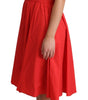 Dolce & Gabbana Red Polka Dotted Cotton A-Line  Dress