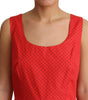 Dolce & Gabbana Red Polka Dotted Cotton A-Line  Dress