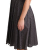 Dolce & Gabbana Black Floral Cotton A-Line Stretch Dress