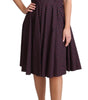 Dolce & Gabbana Red Blue Polka Cotton A-Line Gown Dress