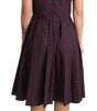 Dolce & Gabbana Red Blue Polka Cotton A-Line Gown Dress