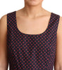 Dolce & Gabbana Red Blue Polka Cotton A-Line Gown Dress