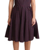 Dolce & Gabbana Red Blue Polka Cotton A-Line Gown Dress