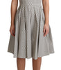 Dolce & Gabbana Beige Polka Dotted Cotton A-Line Dress