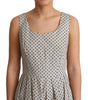 Dolce & Gabbana Beige Polka Dotted Cotton A-Line Dress