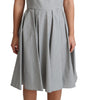 Dolce & Gabbana Gray Polka Dotted Cotton A-Line Dress