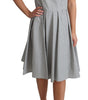 Dolce & Gabbana Gray Polka Dotted Cotton A-Line Dress